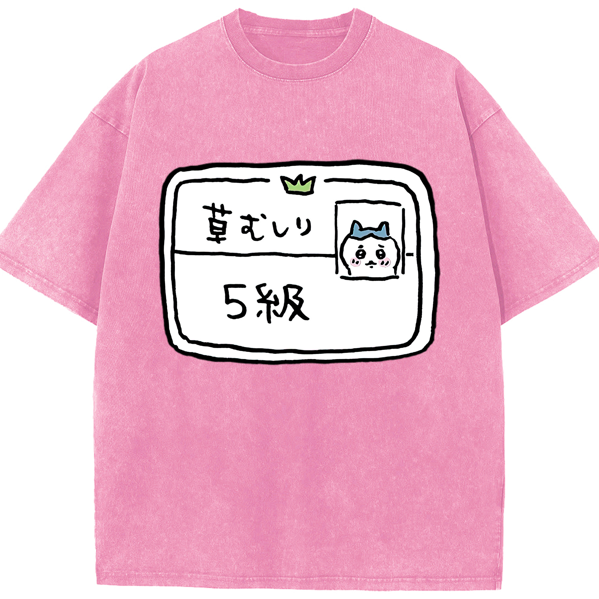 （画像用） ちいかわ ハチワレ Chii-kawa hachiware 綿100% ヴィンテージ風 半袖Tシャツ（フロントプリント）